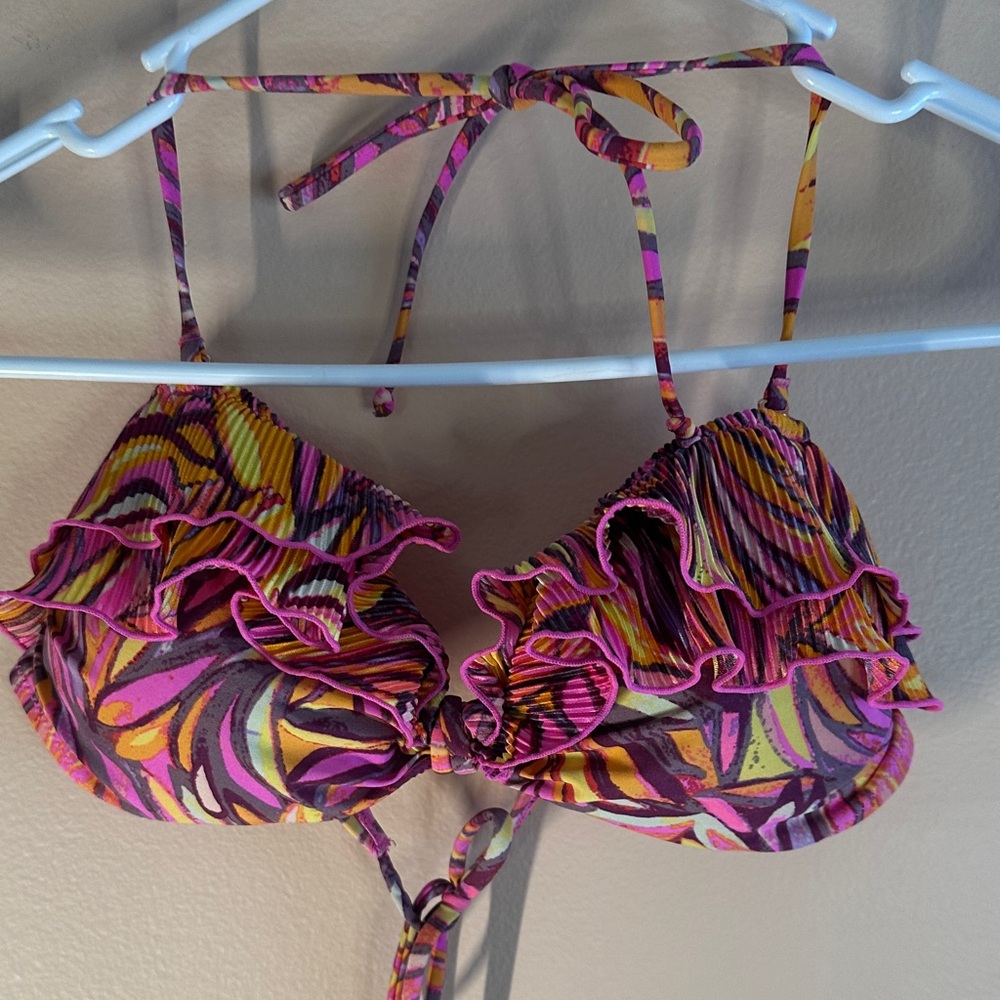 H&M Multicolor Ruffle Bikini Top - Picture 2 of 5